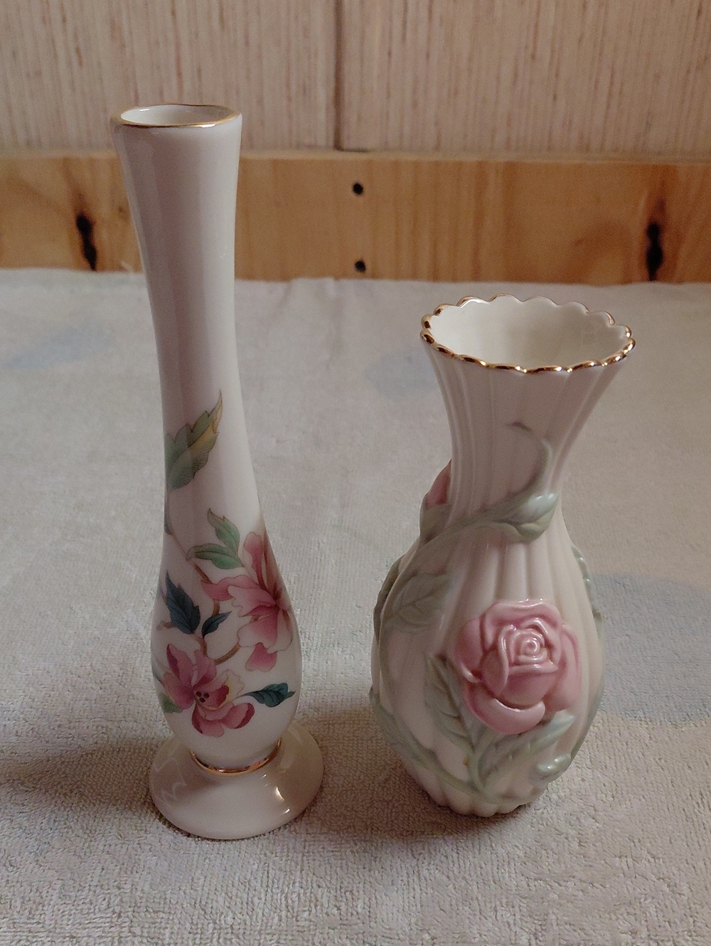 Lenox Porcelain Bud Vases Bundle-5 3/4" And 7 1/4"